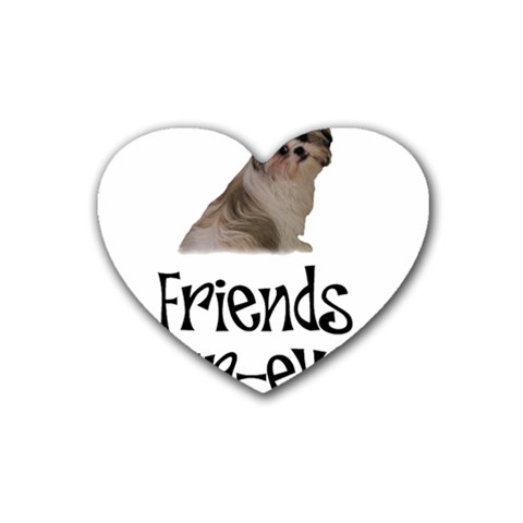 Shih Tzu friends Rubber Coaster (Heart) from ArtsNow.com Front