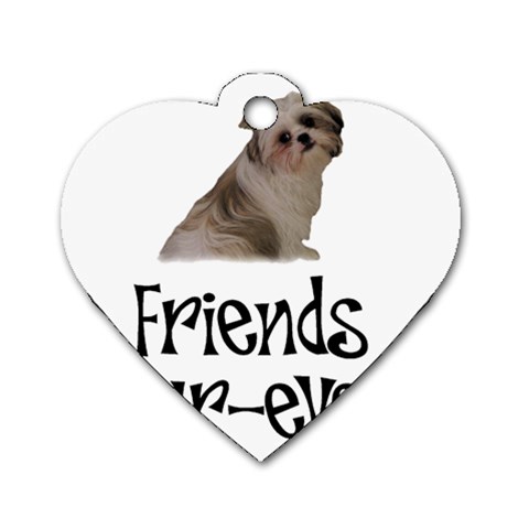 Shih Tzu friends Dog Tag Heart (One Side) from ArtsNow.com Front