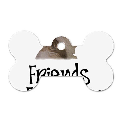 Shih Tzu friends Dog Tag Bone (One Side) from ArtsNow.com Front