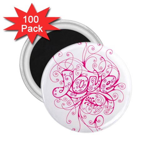 White Love 2.25  Magnet (100 pack)  from ArtsNow.com Front