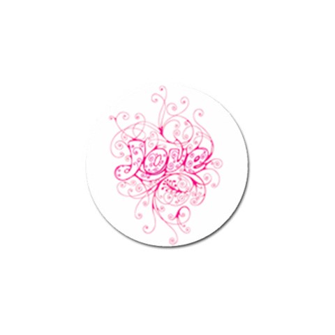 White Love Golf Ball Marker from ArtsNow.com Front