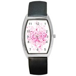 White Love Barrel Style Metal Watch