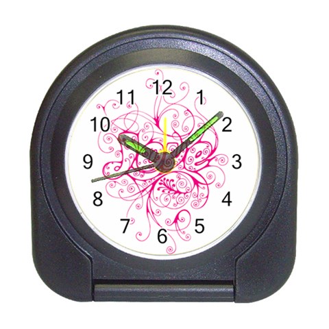 White Love Travel Alarm Clock from ArtsNow.com Front