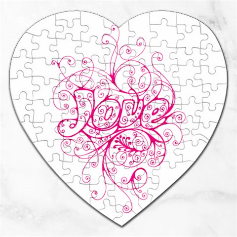 White Love Jigsaw Puzzle (Heart) from ArtsNow.com Front