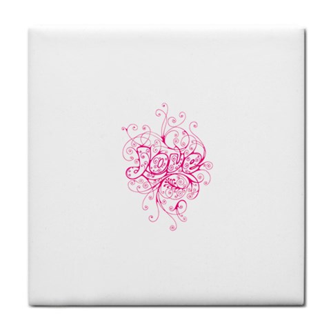 White Love Face Towel from ArtsNow.com Front