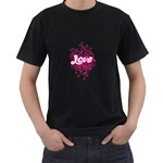 White Love Black T-Shirt