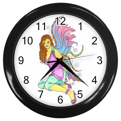 Jewel Wall Clock (Black) from ArtsNow.com Front