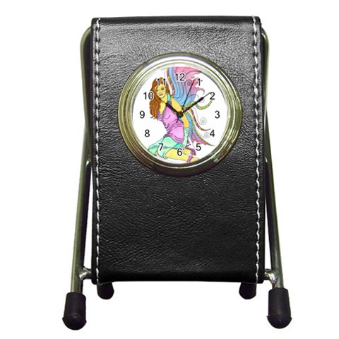 Jewel Pen Holder Desk Clock from ArtsNow.com Front