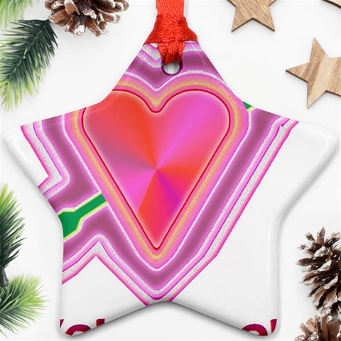 Be My Valentine Ornament (Star) from ArtsNow.com Front