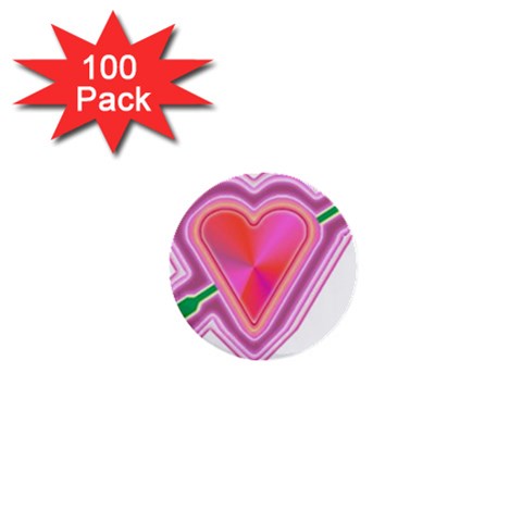 Be My Valentine 1  Mini Button (100 pack)  from ArtsNow.com Front