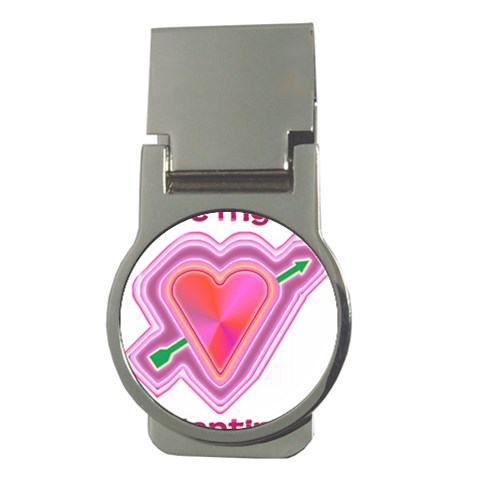 Be My Valentine Money Clip (Round) from ArtsNow.com Front