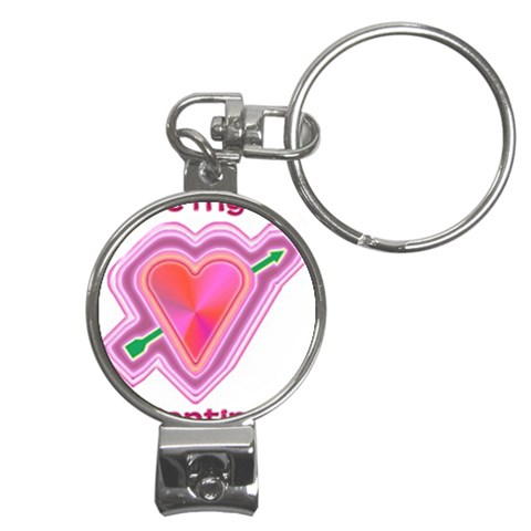 Be My Valentine Nail Clippers Key Chain from ArtsNow.com Front