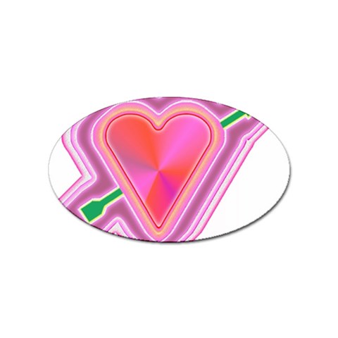 Be My Valentine Sticker (Oval) from ArtsNow.com Front