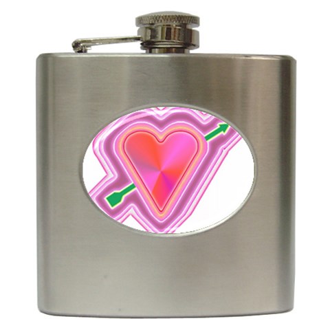 Be My Valentine Hip Flask (6 oz) from ArtsNow.com Front