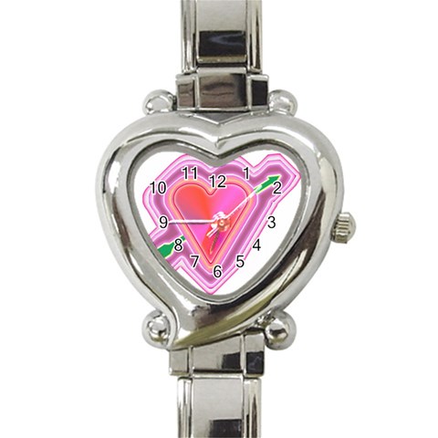 Be My Valentine Heart Italian Charm Watch from ArtsNow.com Front