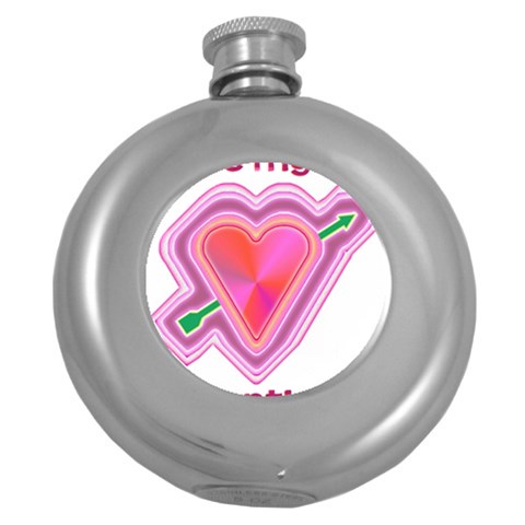 Be My Valentine Hip Flask (5 oz) from ArtsNow.com Front