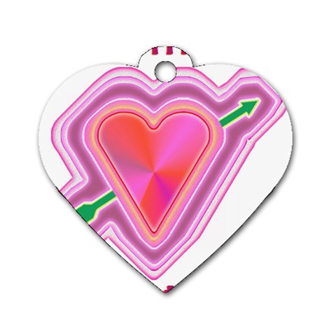 Be My Valentine Dog Tag Heart (One Side) from ArtsNow.com Front