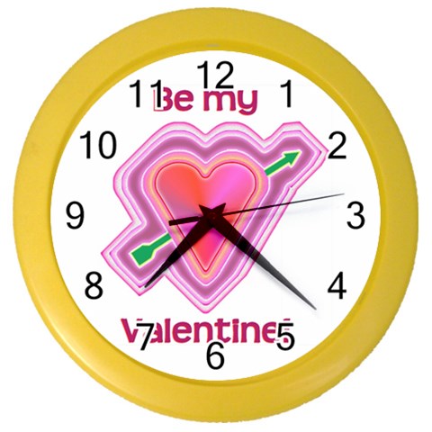 Be My Valentine Color Wall Clock from ArtsNow.com Front