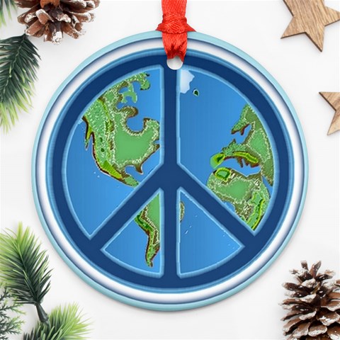 World Peace Ornament (Round) from ArtsNow.com Front