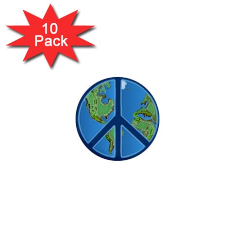 World Peace 1  Mini Button (10 pack)  from ArtsNow.com Front