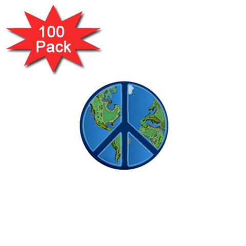 World Peace 1  Mini Button (100 pack)  from ArtsNow.com Front