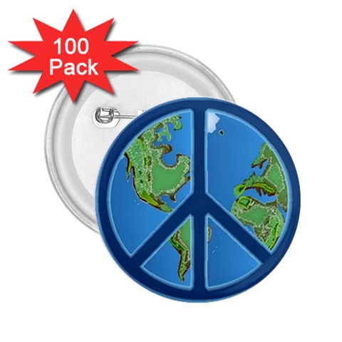 World Peace 2.25  Button (100 pack) from ArtsNow.com Front