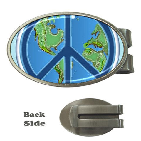 World Peace Money Clip (Oval) from ArtsNow.com Front