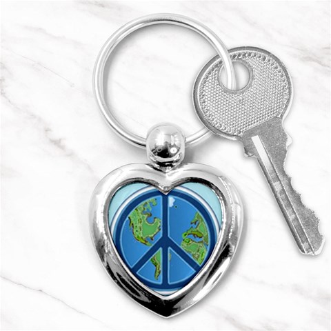 World Peace Key Chain (Heart) from ArtsNow.com Front