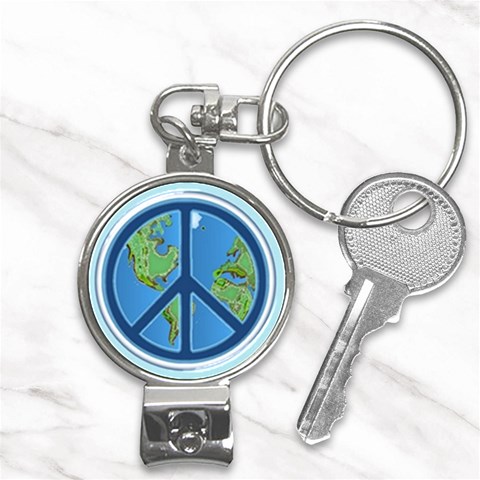 World Peace Nail Clippers Key Chain from ArtsNow.com Front