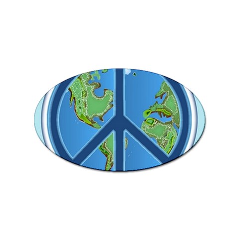 World Peace Sticker (Oval) from ArtsNow.com Front