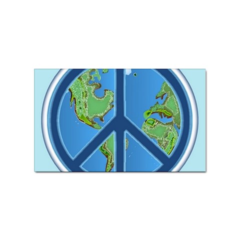 World Peace Sticker (Rectangular) from ArtsNow.com Front