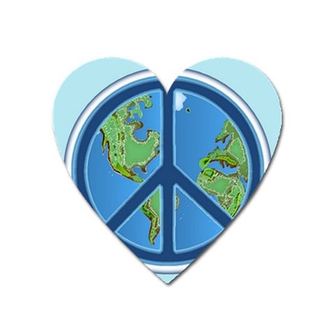 World Peace Magnet (Heart) from ArtsNow.com Front