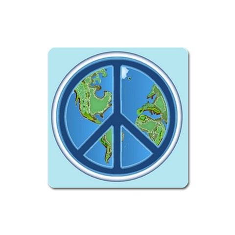 World Peace Magnet (Square) from ArtsNow.com Front