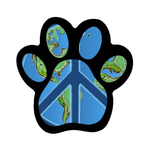 World Peace Magnet (Paw Print) from ArtsNow.com Front