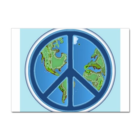 World Peace Sticker A4 (10 pack) from ArtsNow.com Front