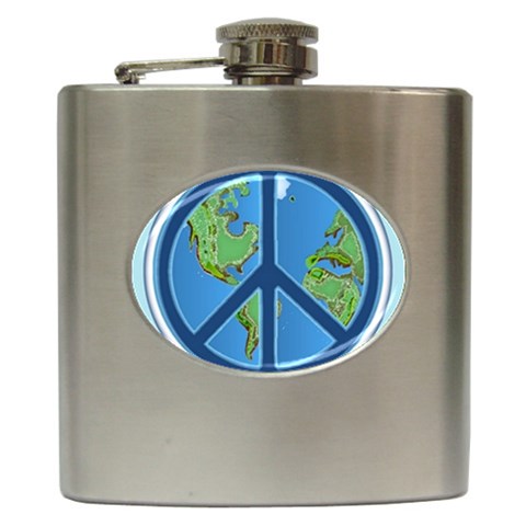 World Peace Hip Flask (6 oz) from ArtsNow.com Front