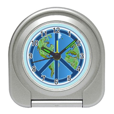 World Peace Travel Alarm Clock from ArtsNow.com Front