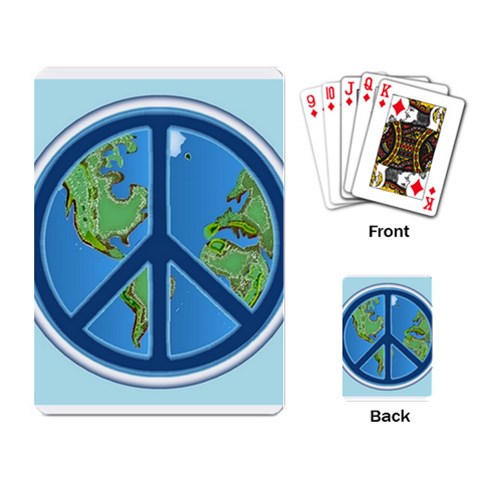 World Peace Playing Cards Single Design from ArtsNow.com Back