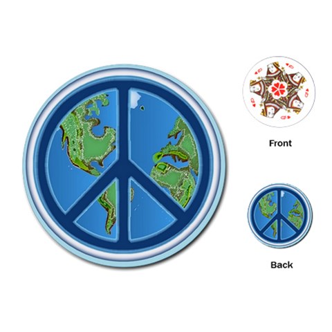 World Peace Playing Cards (Round) from ArtsNow.com Front