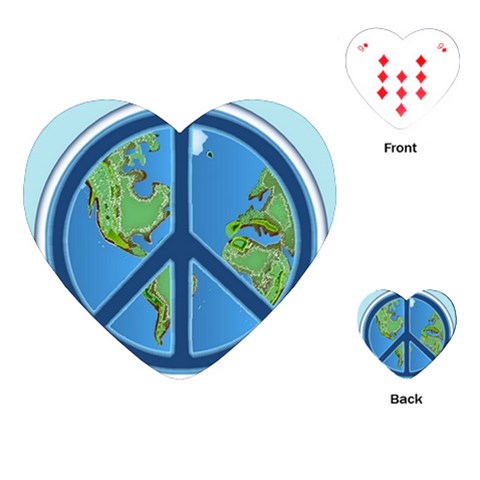 World Peace Playing Cards (Heart) from ArtsNow.com Front