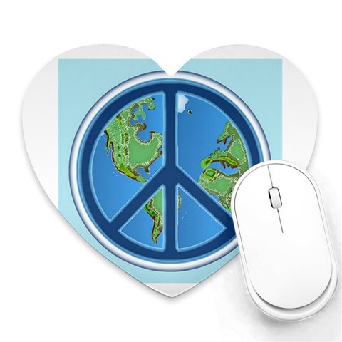 World Peace Mousepad (Heart) from ArtsNow.com Front