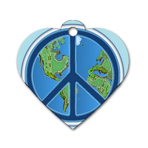 World Peace Dog Tag Heart (One Side) from ArtsNow.com Front