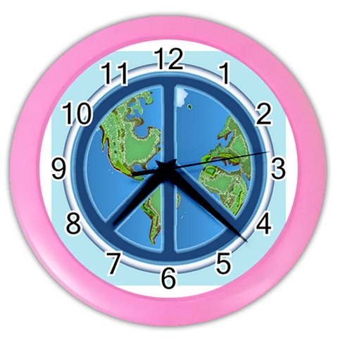 World Peace Color Wall Clock from ArtsNow.com Front