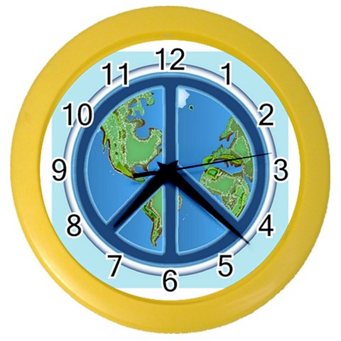 World Peace Color Wall Clock from ArtsNow.com Front