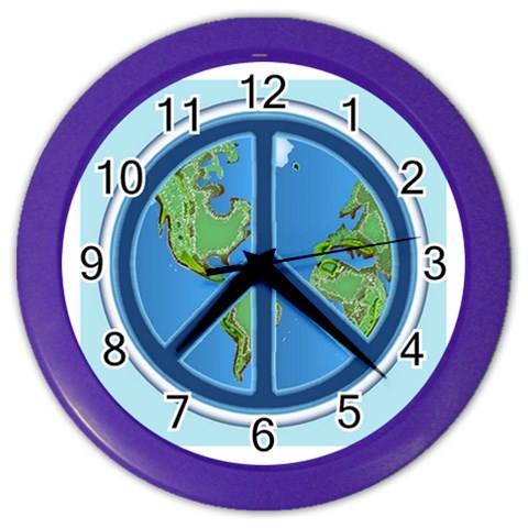 World Peace Color Wall Clock from ArtsNow.com Front