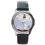 Evening s Light Round Metal Watch