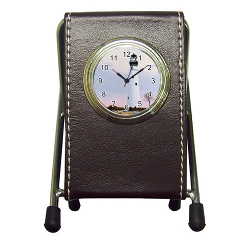 Evening s Light Pen Holder Desk Clock from ArtsNow.com Front