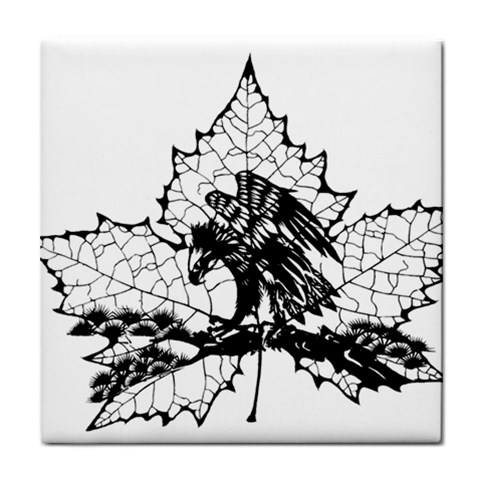 Maple & Eagle Tile Coaster from ArtsNow.com Front