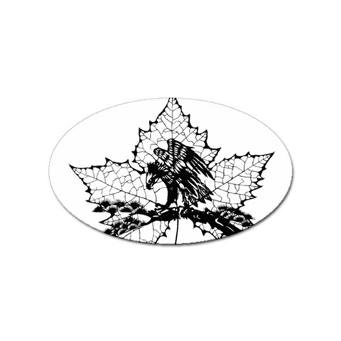 Maple & Eagle Sticker (Oval) from ArtsNow.com Front