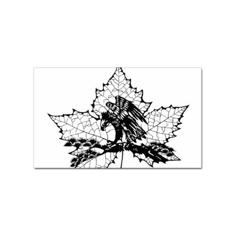 Maple & Eagle Sticker (Rectangular) from ArtsNow.com Front